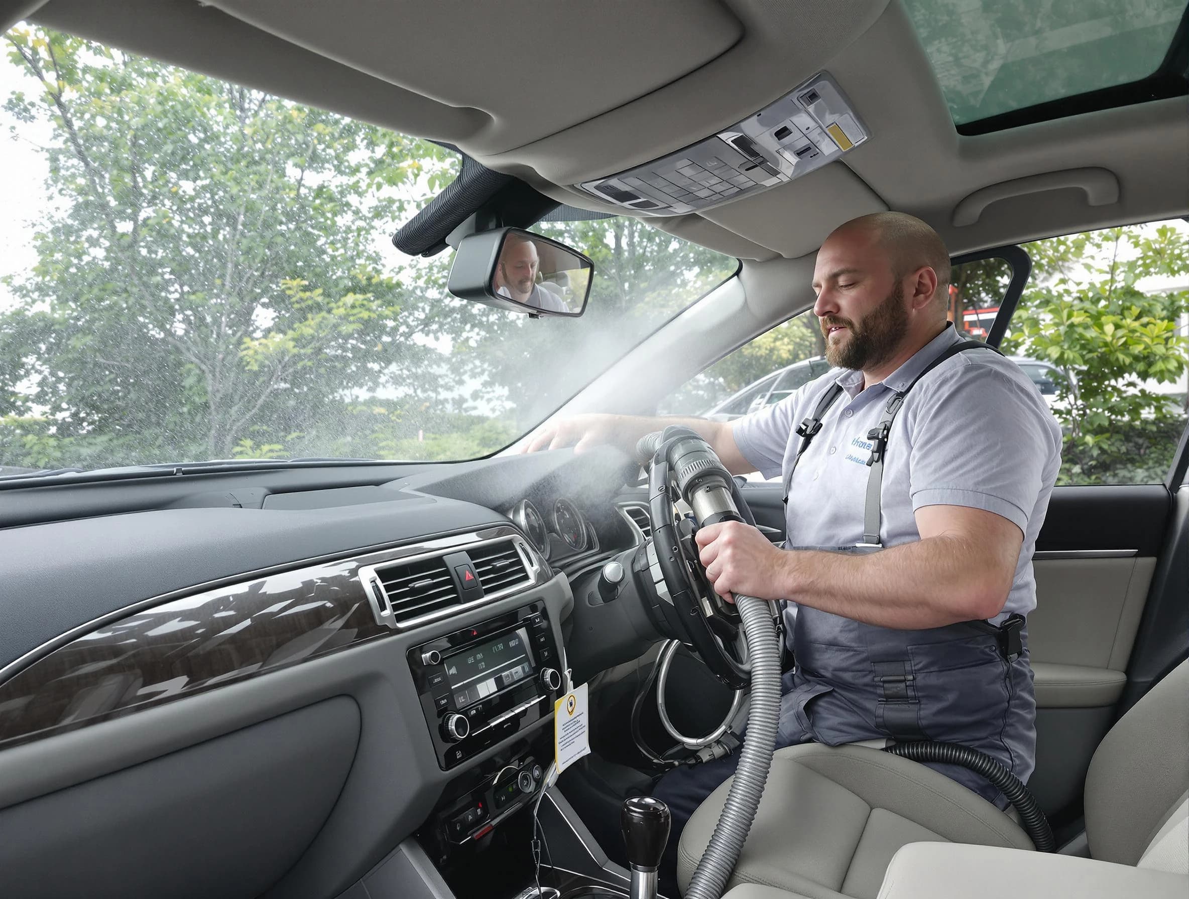 Lithia Springs Air Duct Cleaning specialist performing professional car duct cleaning in Lithia Springs