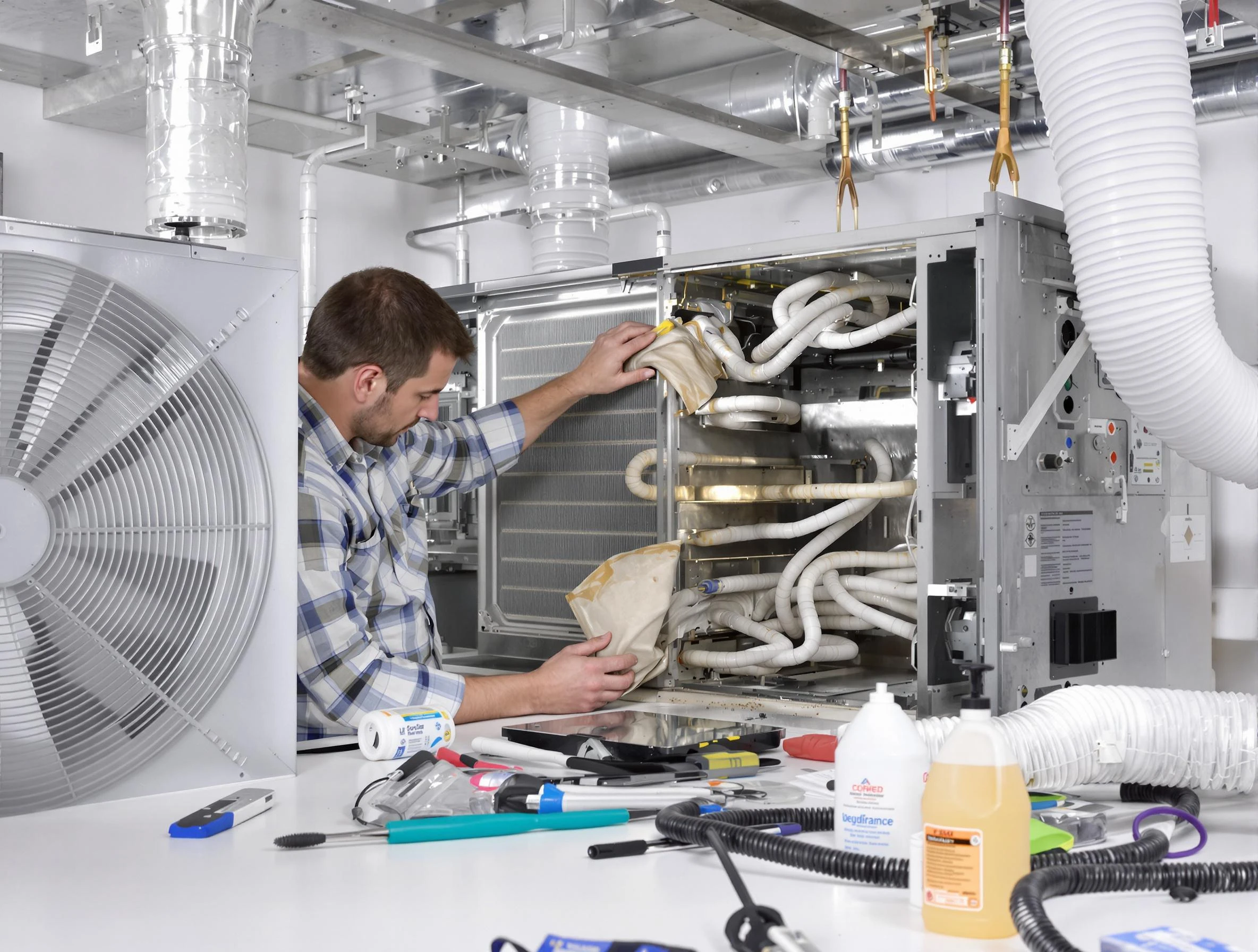 Lithia Springs Air Duct Cleaning specialist performing precision AC coil cleaning in Lithia Springs