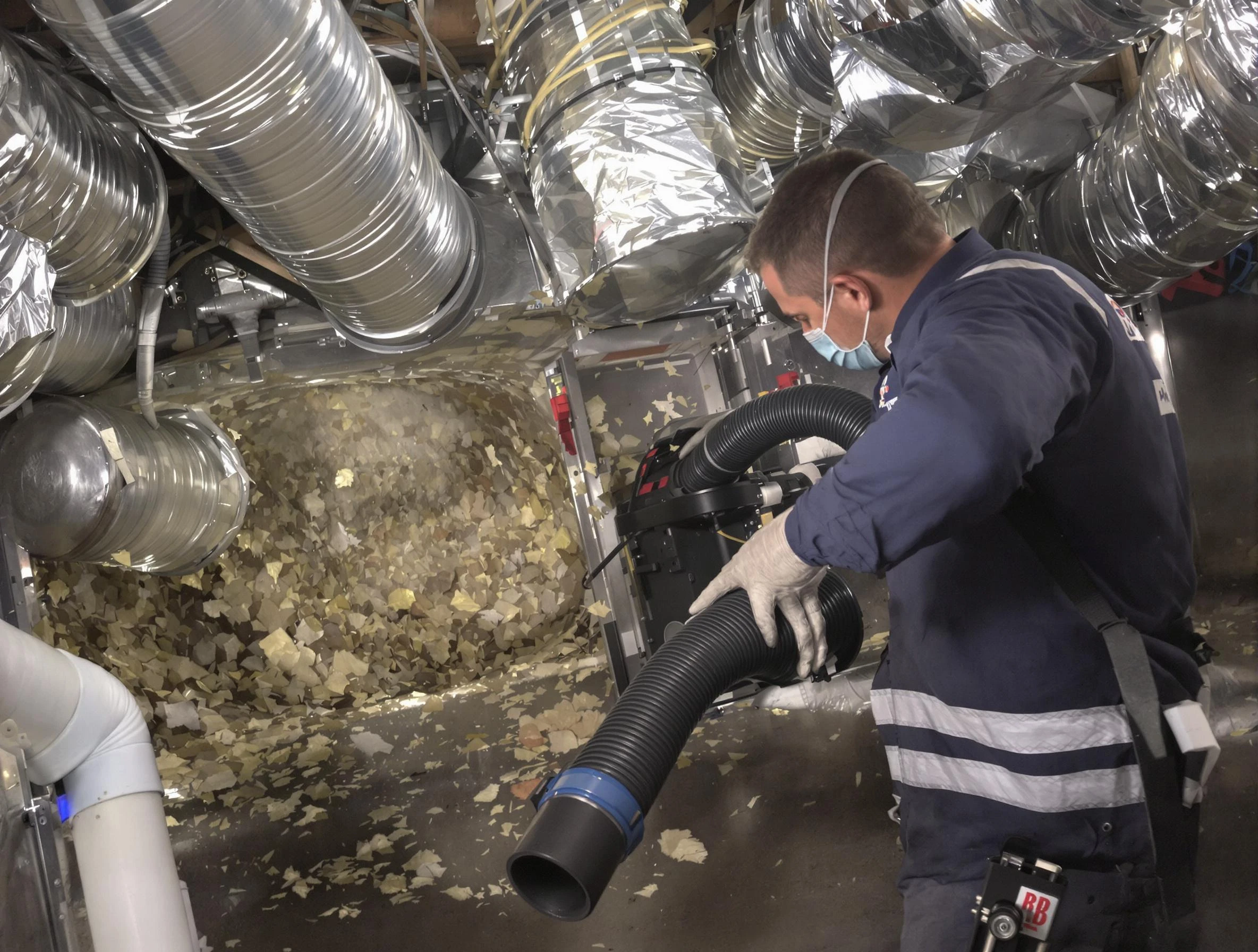 Lithia Springs Air Duct Cleaning specialist operating negative pressure cleaning equipment for thorough duct maintenance in Lithia Springs