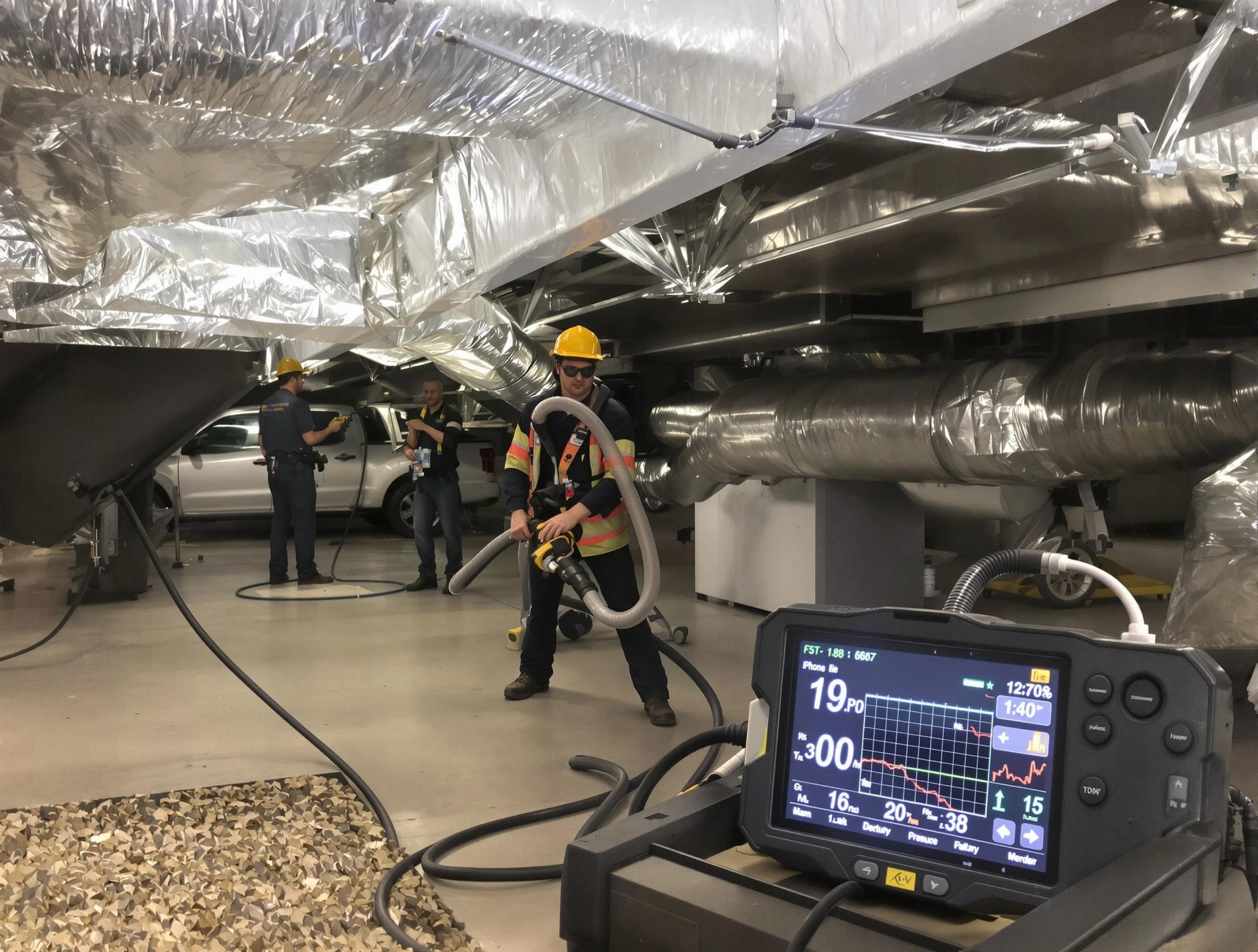 Professional negative pressure duct cleaning by Lithia Springs Air Duct Cleaning in Lithia Springs